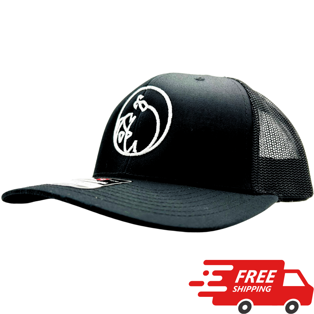 Wendell Fishing Black Trucker Hat
