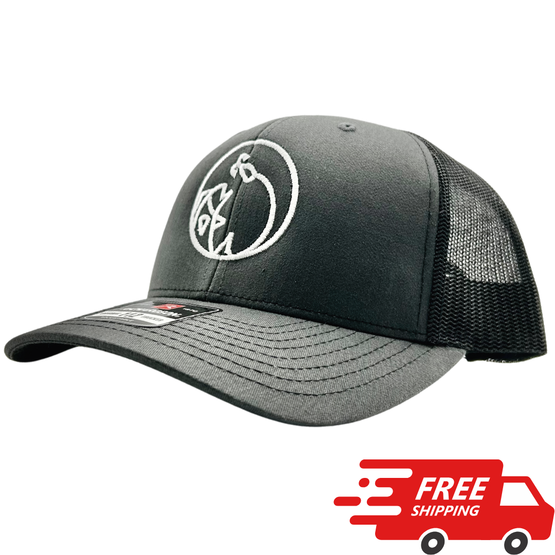Wendell Fishing Charcoal/Black Trucker Hat