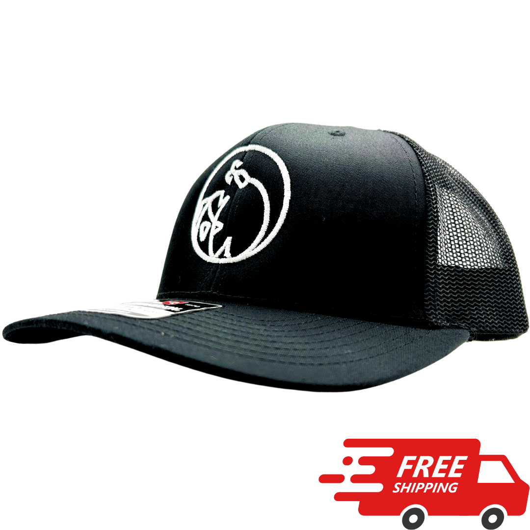 Wendell Fishing Black Trucker Hat 