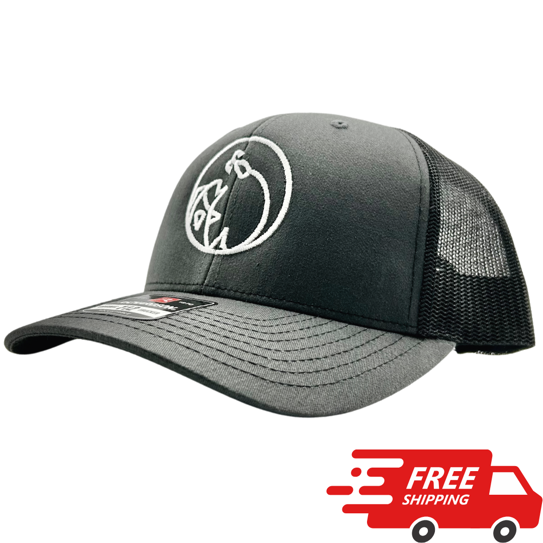 Wendell Fishing Charcoal/Black Trucker Hat 